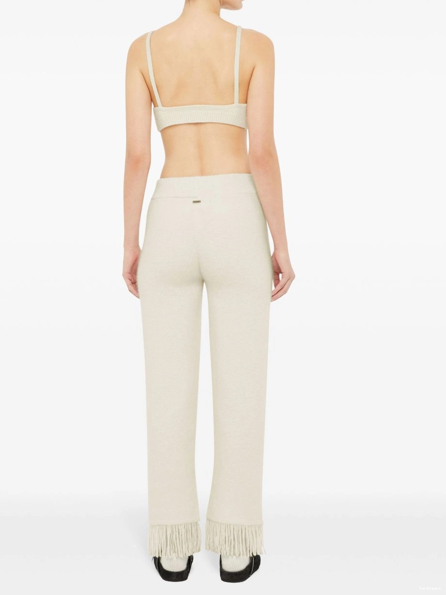 Cheap Alanui fringe-detail trousers Finest Women 0805